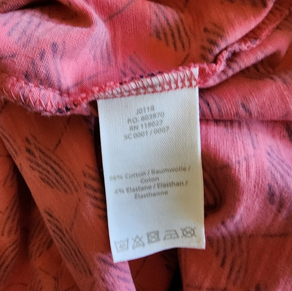 Boden Size 12 Midi Dress Sunset Parasol Print Coral&navy Short Sleeve Summer - Picture 6 of 9